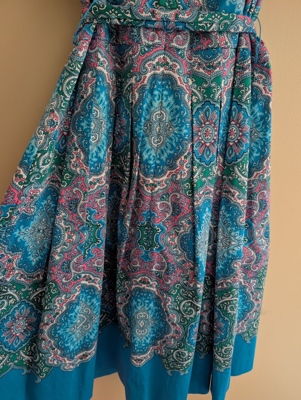 Talbot's Sleeveless Printed Fit & Flare Dress - Picture 7 of 10